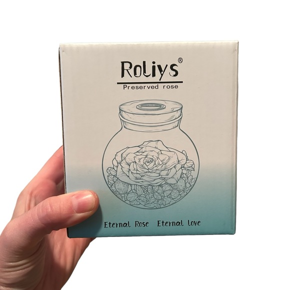 Tie Dye Preserved Rose Lighted Jar - Picture 3 of 11